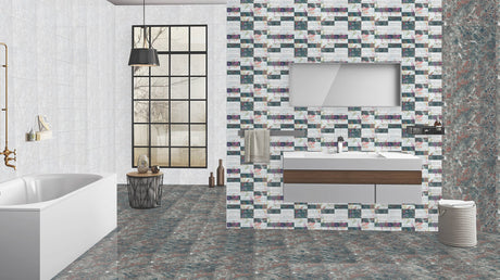4018 HL - INDIAN TILES -  (  - BLACKBERRY GLOSSY - 600x300 mm - 24inchX12inch )