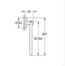 ESSENTIALS TOWEL RING - GROHE -  ( BRUSHED HARD GRAPHITE - G5 - ESSENTIALS - 0x0 mm - 0inchX0inch )