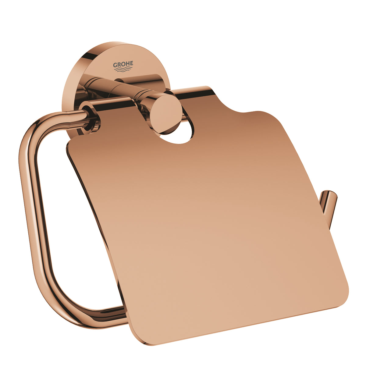 ESSENTIALS TOILET PAPER HOLDER WITH COVER - GROHE -  ( WARM SUNSET - G5 - ESSENTIALS - 0x0 mm - 0inchX0inch )