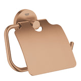 ESSENTIALS TOILET PAPER HOLDER WITH COVER - GROHE -  ( BRUSHED WARM SUNSET - G5 - ESSENTIALS - 0x0 mm - 0inchX0inch )