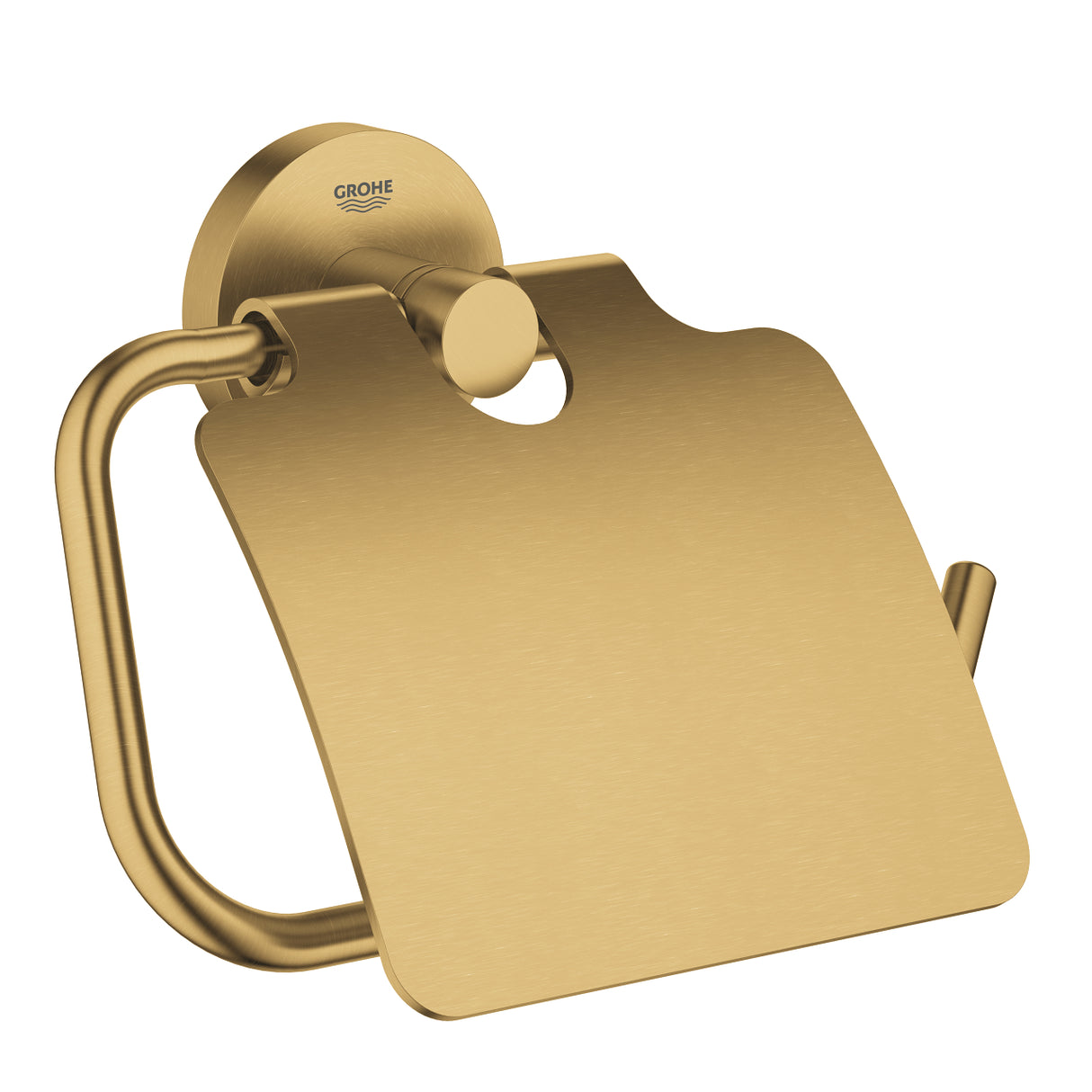 ESSENTIALS TOILET PAPER HOLDER WITH COVER - GROHE -  ( BRUSHED COOL SUNRISE - G5 - ESSENTIALS - 0x0 mm - 0inchX0inch )