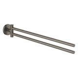 ESSENTIALS DOUBLE TOWEL BAR - GROHE -  ( BRUSHED HARD GRAPHITE - G5 - ESSENTIALS - 0x439 mm - 0inchX17.56inch )