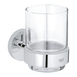 ESSENTIALS GLASS WITH HOLDER - GROHE -  ( CHROME - G3 - ESSENTIALS - 0x0 mm - 0inchX0inch )