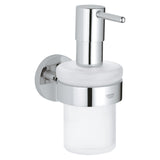ESSENTIALS SOAP DISPENSER WITH HOLDER - GROHE -  ( CHROME - G3 - ESSENTIALS - 0x0 mm - 0inchX0inch )