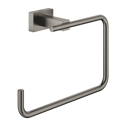ESSENTIALS CUBE TOWEL RING - GROHE -  ( BRUSHED HARD GRAPHITE - G5 - ESSENTIALS - 0x0 mm - 0inchX0inch )