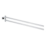 ESSENTIALS CUBE DOUBLE TOWEL BAR - GROHE -  ( CHROME - G3 - ESSENTIALS - 0x439 mm - 0inchX17.56inch )