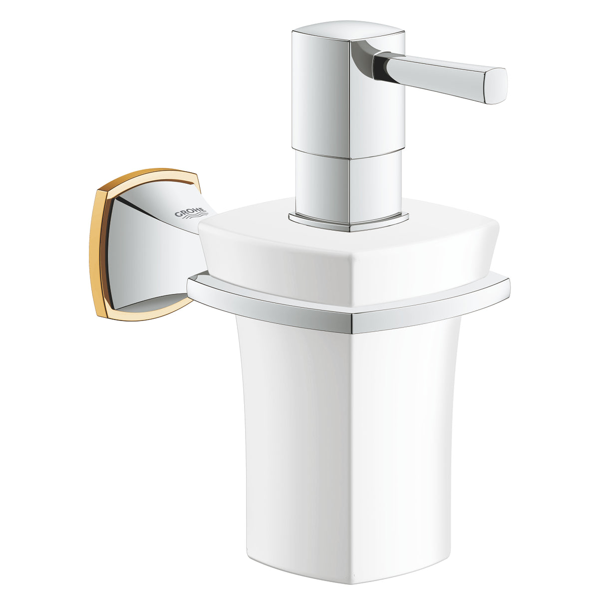 GRANDERA SOAP DISPENSER +HOLDER - GROHE -  ( CHR-GOLD - G5 - GRANDERA - 0x0 mm - 0inchX0inch )