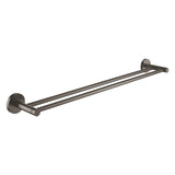 ESSENTIALS DOUBLE TOWEL BAR 600MM - GROHE -  ( BRUSHED HARD GRAPHITE - G5 - ESSENTIALS - 600x0 mm - 24inchX0inch )