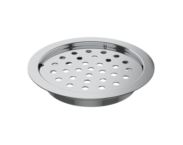 S.S DRAINER RND(2 IN 1 GRATING )W/O.HOLE - VIKING -  ( CHR -  - 0x125 mm - 0inchX5inch )