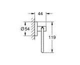 ESSENTIALS TOILET PAPER HOLDER WITHOUT COVER - GROHE -  ( CHROME - G3 - ESSENTIALS - 0x0 mm - 0inchX0inch )