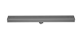TILE/MARBLE SHOWER CHANNEL DRAINER CENTRE HOLE - VIKING -  ( BRUSHED - SS 304 - 0x600 mm - 0inchX24inch )