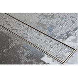 TILE/MARBLE SHOWER CHANNEL DRAIN SIDE HOLE - VIKING -  ( CHR - SS 304 - 0x450 mm - 0inchX18inch )