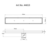 TILE/MARBLE SHOWER DRAINER RIGHT OUTLET - VIKING -  ( CHR -  - 0x600 mm - 0inchX24inch )