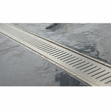 SHOWER CHANNEL DRAINER CENTRE HOLE - VIKING -  (  - SS 304 - 600x100 mm - 24inchX4inch )