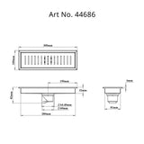 CHANNEL DRAINER W/ANTI FOUL SIDE HOLE - VIKING -  ( CHR -  - 100x300 mm - 4inchX12inch )
