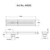 CHANNEL DRAINER W/ANTI FOUL SIDE HOLE - VIKING -  ( CHR -  - 100x900 mm - 4inchX36inch )