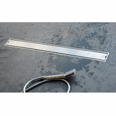 SHOWER CHANNEL DRAINER W/ANTI FOUL SIDE HOLE - VIKING -  ( SS 304 -  - 450x100 mm - 18inchX4inch )