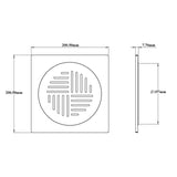 DRAIN COVER GRATE - VIKING -  ( ROSE GOLD BRUSHED - SS 304 - 0x200 mm - 0inchX8inch )