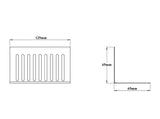 BALCONY ROOF DRAIN L-SHAPE - VIKING -  ( CHR -  - 125x65 mm - 5inchX2.6inch )