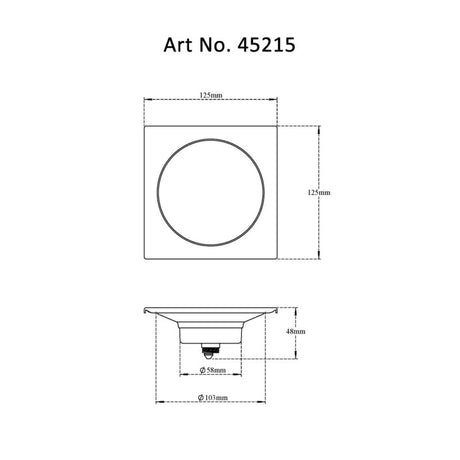 FLOOR DRAINER FLAT POP-UP SQUARE - VIKING -  ( CHR -  - 0x125 mm - 0inchX5inch )