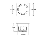BRASS COCKROACH TRAP SQUARE WITHOUT HOLE - VIKING -  ( CHR -  - 115x115 mm - 4.5inchX4.5inch )