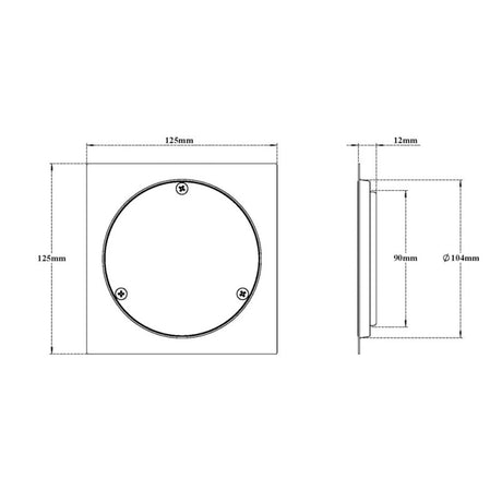 SS MAINTAINANCE SWEEP OUT DRAIN WITHOUT HOLE - VIKING -  ( BRUSHED - SS 304 - 0x125 mm - 0inchX5inch )