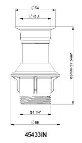 COMP.WASTECOUPLING F/T W/O OVERFLOW HOLE - KOHLER POPULAR -  ( POLISHED CHROME - POPULAR - 0x32 mm - 0inchX1.25inch )