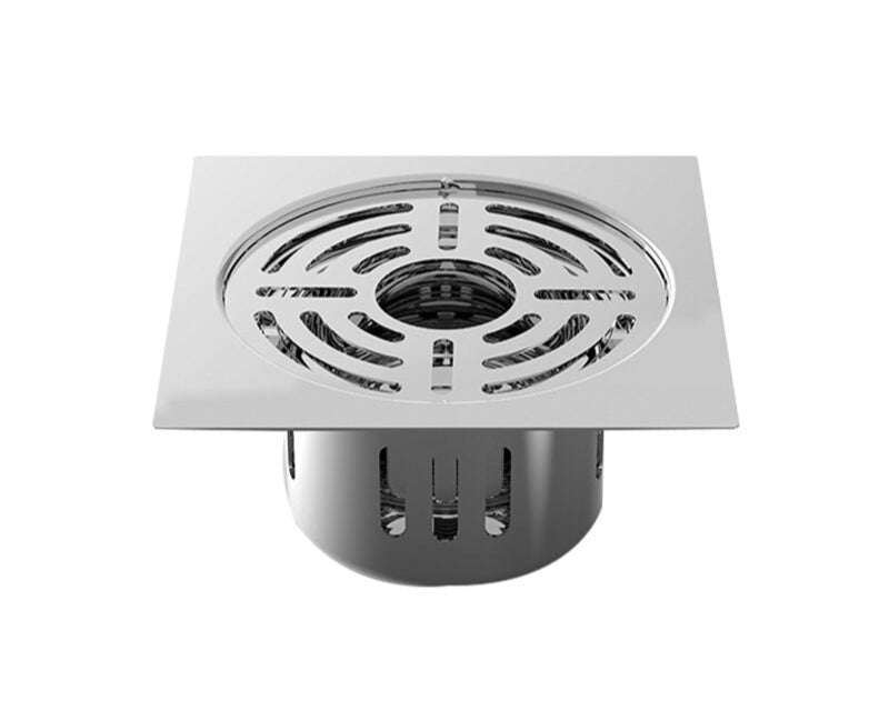 S.S DRAINER SQU(2 IN 1 GRATING) WITH HOLE - VIKING -  ( CHR -  - 0x125 mm - 0inchX5inch )