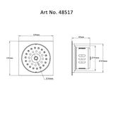 DRAIN W/COCKROACH TRAP SQUARE WITH HOLE - VIKING -  ( SS 304 -  - 125x125 mm - 5inchX5inch )