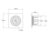 SS SQUARE DRAIN WITH COCKROACH TRAP & W/O HOLE - VIKING -  ( POLISHED - SS 304 - 150x150 mm - 6inchX6inch )