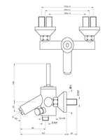 S.L WALL MIXER WITH PROVISION OF HAND SHOWER BUT WITHOUT HAND SHOWER - ARTIZE FAUCET -  ( CHROME - KAVALIER-J - 0x15 mm - 0inchX0.5inch )