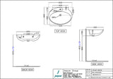WALL HUNG WASH BASIN W/FIXING ACCESSORIES - JAQUAR SWARE - ( WHITE - OPAL - 600x450 mm - 24inchX18inch )