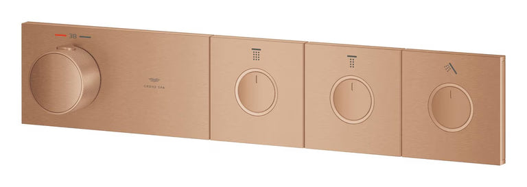 GROHTHERM AQUA TILES THERMOSTAT FOR CONCEALED INSTALLATION WITH 3 VALVES - GROHE - (BRUSHED WARM SUNSET - GROHE - 0x15 mm -  0inchX0.5inch)