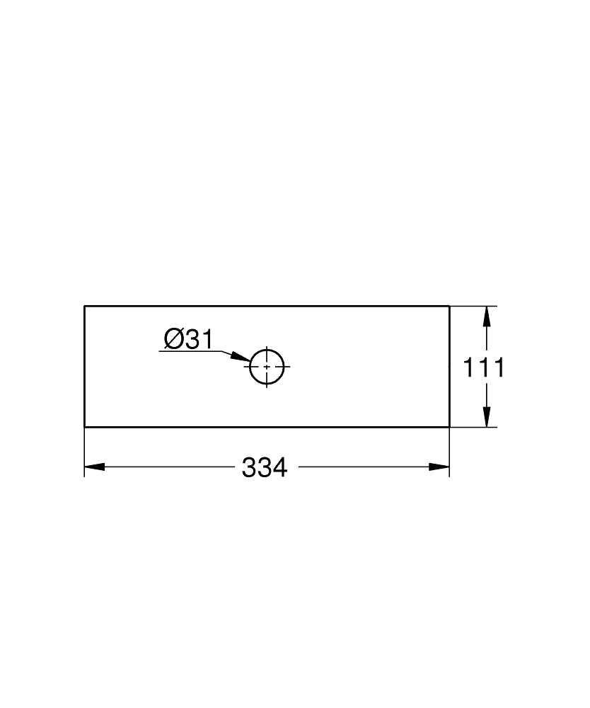 RAINSHOWER AQUA #1 CEILING SHOWER PLATE SPA LOGO 5C SPA - - 71,35 (111 X 334) - GROHE -  ( CHROME - G5 - RAINSHOWER - 0x0 mm - 0inchX0inch )