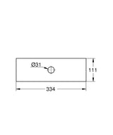 RAINSHOWER AQUA #1 CEILING SHOWER PLATE SPA LOGO 5C SPA - - 71,35 (111 X 334) - GROHE -  ( CHROME - G5 - RAINSHOWER - 0x0 mm - 0inchX0inch )