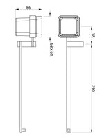TUMBLER W/TOWEL HOLDER - ARTIZE FAUCET -  ( CHROME - DUO - 0x0 mm - 0inchx0inch )