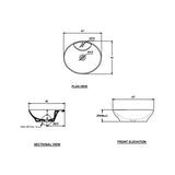 WASH BASIN TABLE TOP LINEAR - HINDWARE -  ( MATTE PINE - ITALIAN - 710x420 mm - 28.4inchX16.8inch )