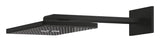 RAINSHOWER AQUA RECTANGULAR HEAD SHOWER SET 430 MM CEILING SHOWER ARM - GROHE -  ( PHANTOM BLACK - G5 - RAINSHOWER AQUA - 400x230 mm - 16inchX9.2inch )