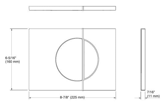 FACEPLATE IN GLOSSY(FLUSH PLATE)MECHANIC - KOHLER PREMIUM -  ( WHITE - PREMIUM - 0x0 mm - 0inchx0inch )