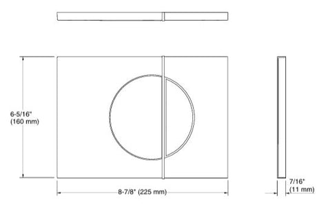 FACEPLATE IN GLOSSY(FLUSH PLATE)MECHANIC - KOHLER PREMIUM -  ( WHITE - PREMIUM - 0x0 mm - 0inchx0inch )