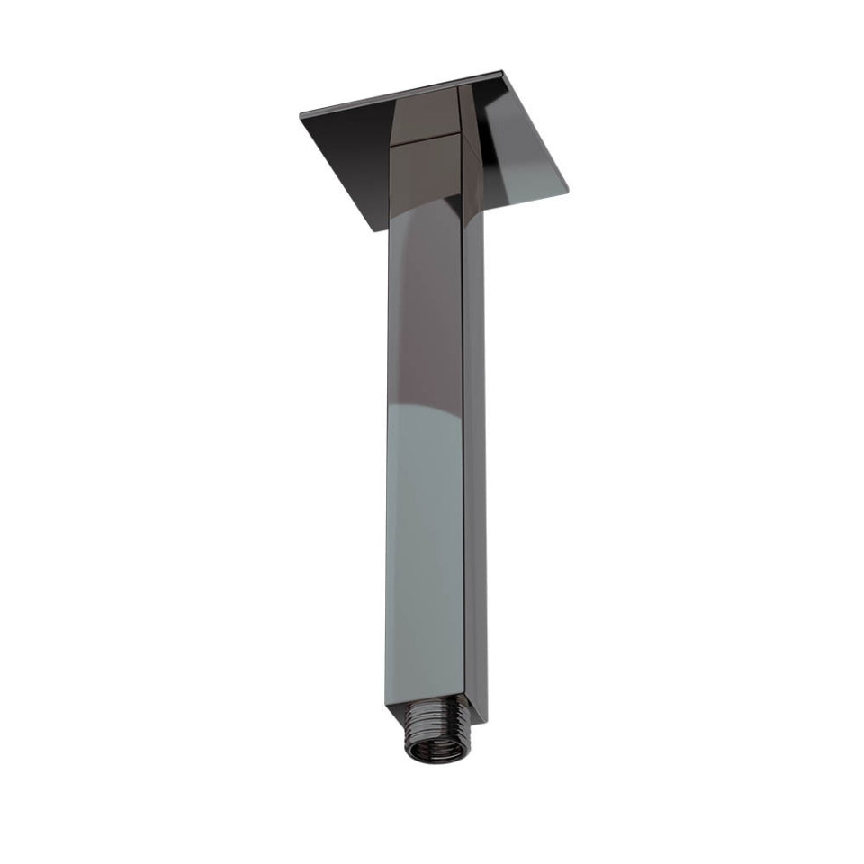 SHOWER ARM SQ.CEILING MNTD W/FLANGE - JAQUAR FAUCETS - ( BLACK CHROME - SHOWER ACC. - 15x200 mm - 0.5inchX8inch )