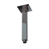 SHOWER ARM SQ.CEILING MNTD W/FLANGE - JAQUAR FAUCETS - ( BLACK CHROME - SHOWER ACC. - 15x200 mm - 0.5inchX8inch )