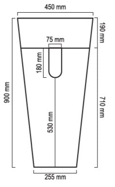 FREE STANDING CREAM STONE BASIN(H-36  ) - AQUANT -  ( TRAVERTINE MARBLE(INDONESIA) -  - 450x450 mm - 18inchX18inch )