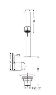 SINK COCK SWIVEL SPOUT-TABLE MOUNT - HINDWARE FAUCETS -  ( POLISHED CHROME -  - 0x0 mm - 0inchx0inch )
