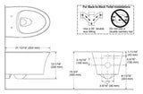 VEIL WALL HUNG RIMLESS BOWL INDIGO FOR 75708IN-DGS ( BOLT DISTANCE 7INCH)- KOHLER LUXURY -  (  - LUXURY - 0x0 mm - 0inchX0inch )