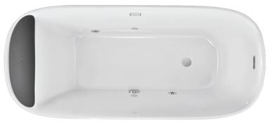 FREE STANDING OXYPOOL SYSTEM - ARTIZE WELLNESS -  ( WHITE - WHIRLPOOL - 1800x800 mm - 32inchX0inch )