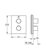 GROHTHERM F THERMOSTAT - GROHE -  ( CHROME - G5 - GROHTHERM F - 0x0 mm - 0inchX0inch )