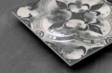 MARRAKECH SILVER HL - DESIGNER TILES -  (  - 3RD FRD GLD & SILVR EDITN VITR.TILE - 300x300 mm - 12inchX12inch )