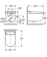 IGINA WALL-HANG SHOWER TOILET APAC AUTO OPEN & CLOSE, 3/5L - GROHE -  (  - G3 - IGINA - 0x0 mm - 0inchX0inch )