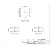 THIN RIM TABLE TOP BASIN - ARTIZE SWARE -  ( WHITE - LE BLANC - 420x420 mm - 16.8inchX16.8inch )